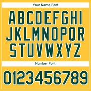 Custom Gold Green-White Baseball Jersey