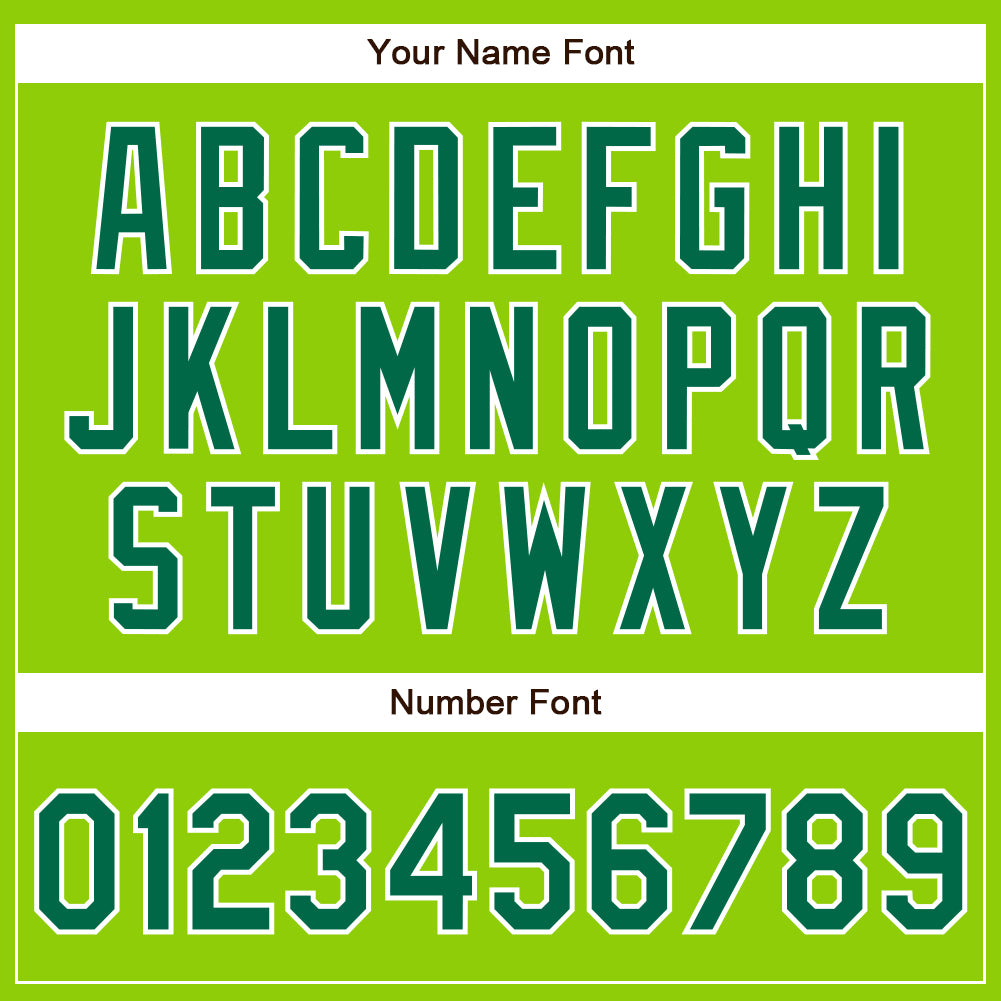 Custom Neon Green Kelly Green-White Authentic Baseball Jersey