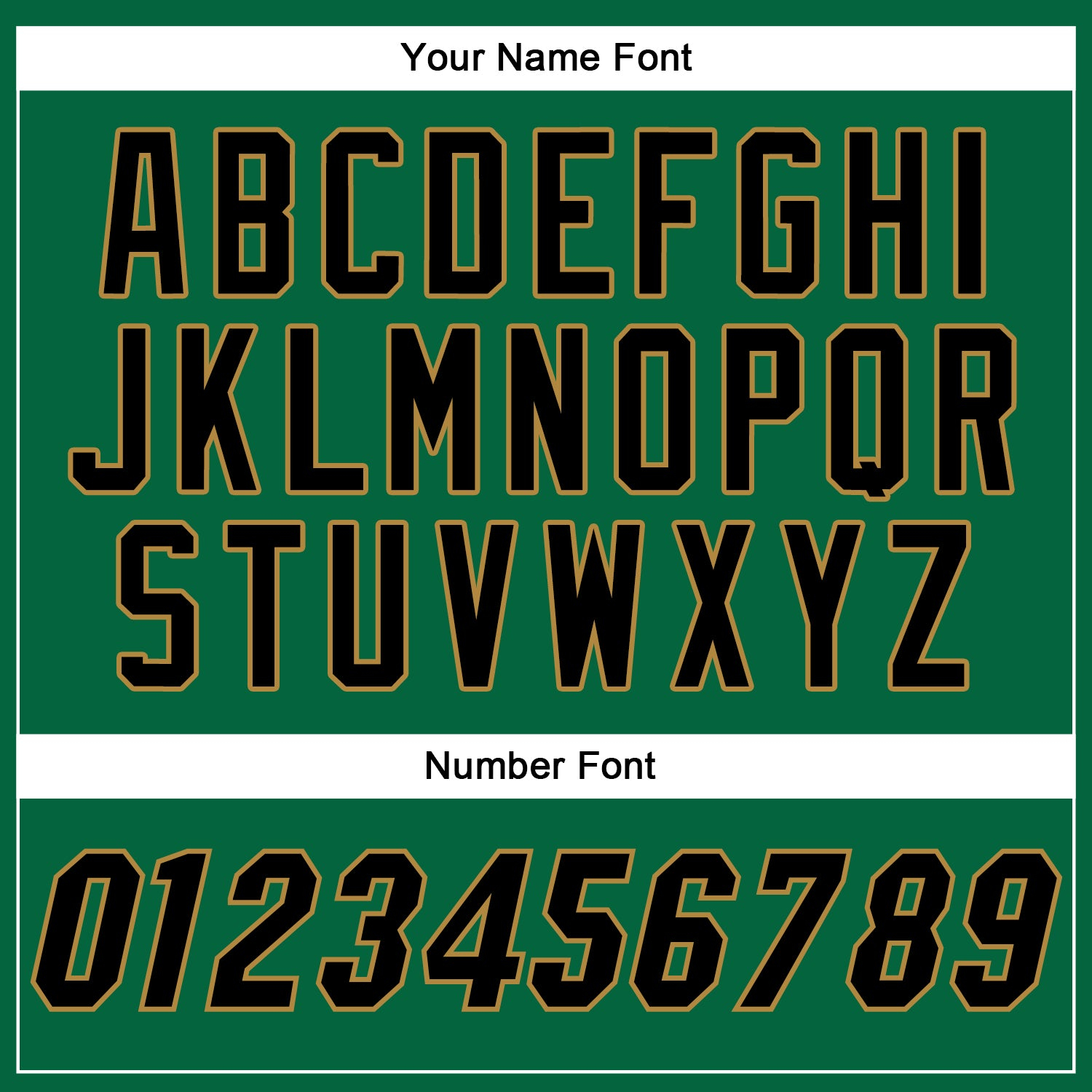 Custom Kelly Green Black-Old Gold Authentic Baseball Jersey