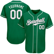 Custom Kelly Green White-Gray Authentic St. Patrick's Day Baseball Jersey