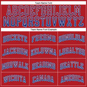 Custom Red Royal-White Authentic Drift Fashion Baseball Jersey