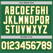 Custom Kelly Green White-Yellow Mesh Authentic Throwback Baseball Jersey