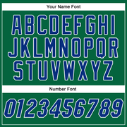 Custom Kelly Green Royal-White Authentic Baseball Jersey