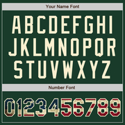 Custom Green Vintage USA Flag-Cream Authentic Baseball Jersey