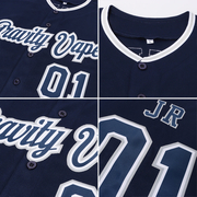 Custom Navy Navy-Gray Authentic Baseball Jersey