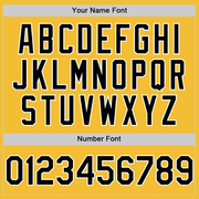 Custom Gold Black-White Line Authentic Baseball Jersey