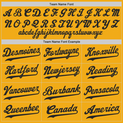 Custom Gold Black-Red Authentic Baseball Jersey