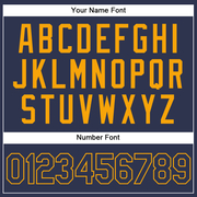 Custom Navy Navy-Gold Authentic Baseball Jersey