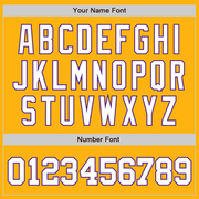 Custom Gold White-Purple Authentic Baseball Jersey