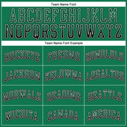 Custom Kelly Green Black-White Authentic Drift Fashion Baseball Jersey