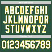 Custom Kelly Green White-Gold Authentic Baseball Jersey