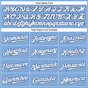 Custom Light Blue White-Navy Authentic Baseball Jersey