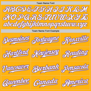 Custom Gold White-Purple Authentic Baseball Jersey