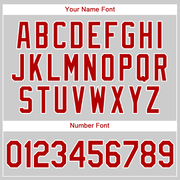 Custom Gray Red-White Authentic Baseball Jersey