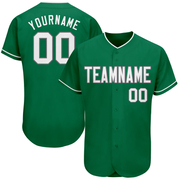 Custom Kelly Green White-Gray Authentic St. Patrick's Day Baseball Jersey