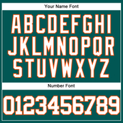 Custom Midnight Green White-Orange Authentic Baseball Jersey