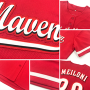 Custom Red Red-White Authentic Baseball Jersey