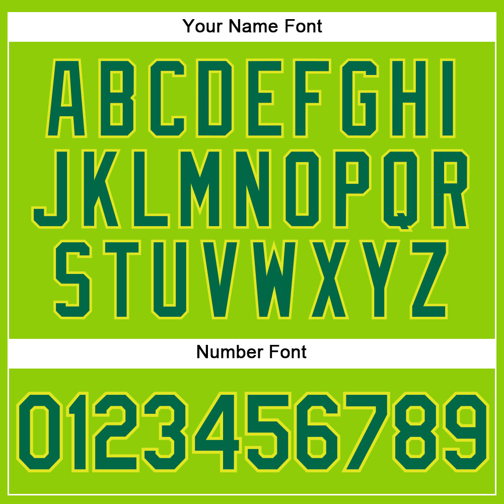 Custom Neon Green Kelly Green-Neon Yellow Authentic Baseball Jersey