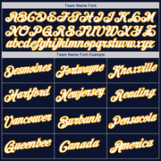 Custom Navy White-Gold Authentic Baseball Jersey