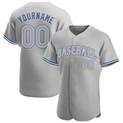 Custom Gray Gray Royal Authentic Baseball Jersey