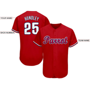 Custom Red White-Royal Baseball Jersey