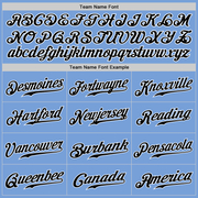 Custom Light Blue Black-White Authentic Baseball Jersey