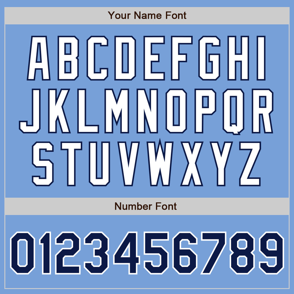 Custom Light Blue White-Navy Authentic Baseball Jersey