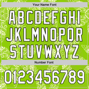 Custom Neon Green White-Black 3D Tropical Hawaii Jungle Plant Authentic Baseball Jersey