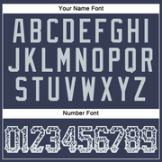 Custom Navy Silver-White Authentic Drift Fashion Baseball Jersey