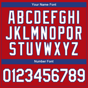 Custom Red White-Royal Authentic Baseball Jersey