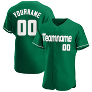 Custom Kelly Green White-Gray Authentic St. Patrick's Day Baseball Jersey
