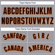 Custom Gray Black-Orange Baseball Jersey