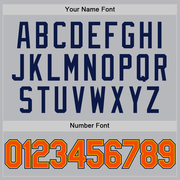 Custom Gray Orange Gold-Navy Authentic Throwback Baseball Jersey