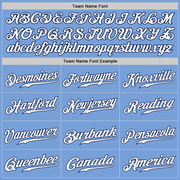 Custom Light Blue White-Navy Authentic Baseball Jersey