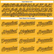 Custom Gold Gold-Black Authentic Baseball Jersey