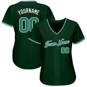 Custom Green Kelly Green-White Authentic Baseball Jersey