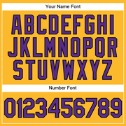 Custom Gold Purple-Black Authentic Baseball Jersey