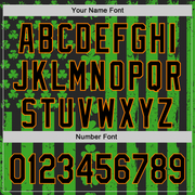 Custom Green Black-Bay Orange 3D St. Patrick's Day Shamrock Authentic Baseball Jersey