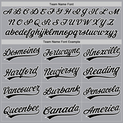 Custom Gray Black-White Authentic Baseball Jersey