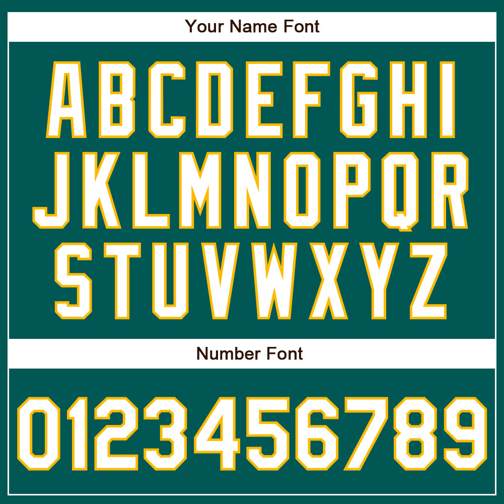 Custom Midnight Green White-Gold Authentic Baseball Jersey