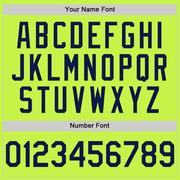 Custom Neon Green Navy Mesh Authentic Throwback Baseball Jersey