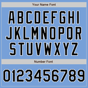 Custom Light Blue Black-White Authentic Baseball Jersey