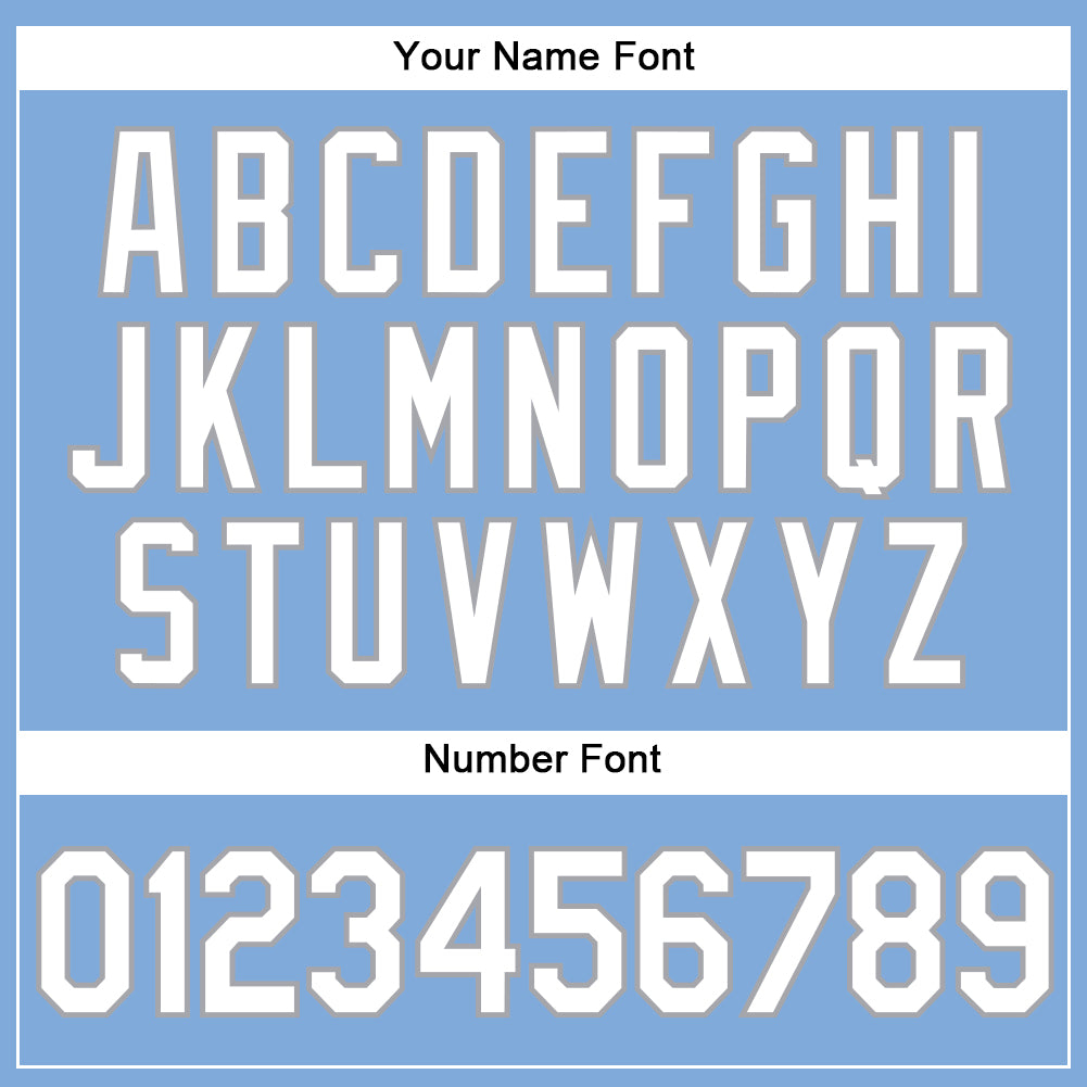 Custom Light Blue White-Gray Authentic Baseball Jersey