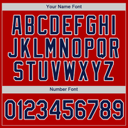 Custom Red Navy-White Authentic Baseball Jersey