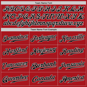 Custom Red Black-White Authentic Baseball Jersey