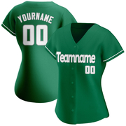 Custom Kelly Green White-Gray Authentic St. Patrick's Day Baseball Jersey