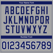 Custom Gray Royal-White Authentic Baseball Jersey