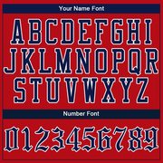 Custom Red Navy-White Authentic Baseball Jersey