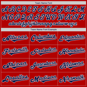 Custom Red Navy-White Authentic Baseball Jersey