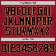 Custom Maroon Black-Old Gold Authentic Throwback Baseball Jersey